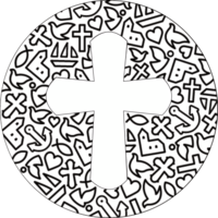 Folkekirkens logo til farvelægning.png