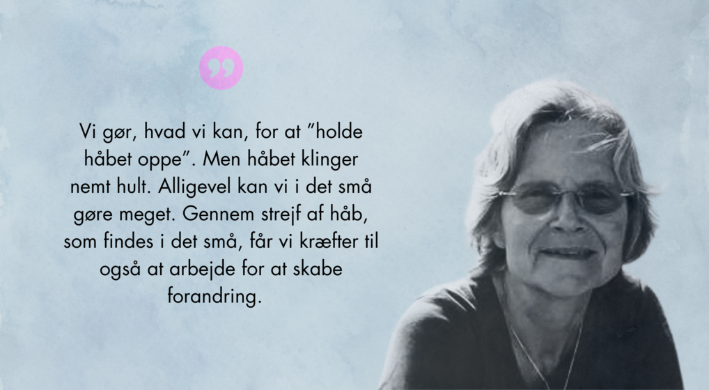 Billede af Elizabeth Knox-Seith med citat fra hende