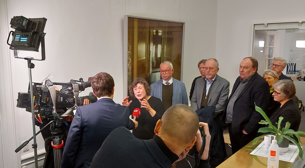 Biskopper møder pressen efter møde med kirkeminister, Louise Schack Elholm